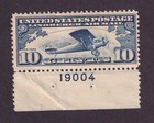 Scott #c10 Map & Planes Plate # Single Stamp - MNH P#19004