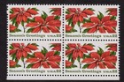 Scott #2166 Christmas Poinsettia Block of 4 Stamps - MNH