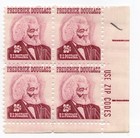 Scott #1290a Frederick Douglas Zip Block of 4 Stamps - MNH