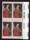 Scott #1363a Angel Gabriel (van Eyck) Mail Early Block of 4 Stamps - MNH Right