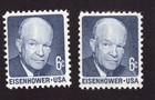 Scott #1393 Dwight Eisenhower Dull & Shiny Gum Single Stamps - MNH