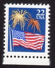 Scott #2276 Flag & Fireworks Single Stamp - MNH