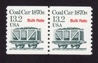 Scott #2259 Coal Car 1870s Coil Pair of Stamps - MNH