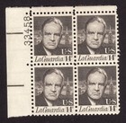 Scott #1397 Fiorello LaGuardia Plate Block of 4 Stamps - MNH P#33458 UL