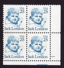 Scott #2182 Jack London Plate Block Of 4 Stamps - MNH P#1 LR