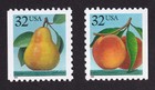 Scott #2487-2488b Peach & Pear Pair of Stamps - MNH