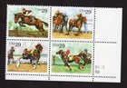Scott #2759a (2756-59) Sporting Horses Plate Block of 4 Stamps MNH P#S3-3333 LR