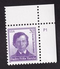 Scott #3166 Padre Felix Varela Plate # Single Stamp - MNH UR