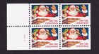 Scott #2580-2581b Santa in Chimney Booklet Pane of 4 Stamps - MNH
