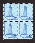 Scott #1605 Sandy Hook Lighthouse Block of 4 Stamps - MNH