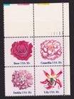 Scott #1879a (1876-79) Flowers Plate Block of 4 Stamps - MNH UR in mount