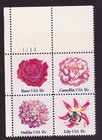 Scott #1879a (1876-79) Flowers Plate Block of 4 Stamps - MNH UL