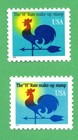Scott #3257 3258 Weather Vane H Rate Make-up Single Stamps - MNH