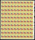 Scott #2879 Old Glory Black "G" Sheet of 100 Stamps - MNH P#11111 UR