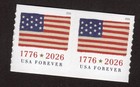 Scott #6108 1776 Flag Coil Pair of Stamps - MNH APU