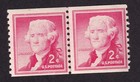 Scott #1055b Thomas Jefferson Coil Line Pair of Stamps - MNH #12