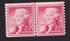 Scott #1055b Thomas Jefferson Coil Line Pair of Stamps - MNH #14