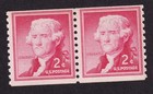 Scott #1055b Thomas Jefferson Coil Pair of Stamps - MNH #19