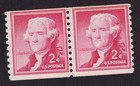 Scott #1055b Thomas Jefferson Coil Pair of Stamps - MNH #20