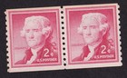 Scott #1055b Thomas Jefferson Coil Pair of Stamps - MNH #21