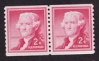 Scott #1055b Thomas Jefferson Coil Pair of Stamps - MNH #22