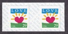 Scott #2813b Love Sun Heart Coil Pair of Stamps - MNH