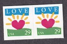 Scott #2813 Love Sun Heart Booklet Horizontal Pair of Stamps - MNH