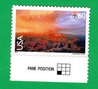 Scott #c135 Grand Canyon Single Stamp - MNH w/Pane Position