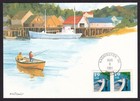 Scott #2529 Fishing Boat Pair Whitcomb Maximum Postal Card 08/08/91 FDC