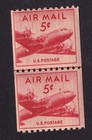 Scott #c37 DC-4 Skymaster Joint Line Pair of Airmail Coil Stamps - MNH