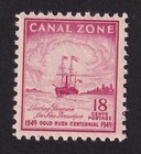Scott #145 Canal Zone 18c Panama to San Francisco Gold Rush Single Stamp - MNH