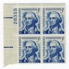 Scott #1283a George Washington Plate Block of 4 Stamps - MNH P#28355 UL XF