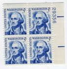 Scott #1283B George Washington Plate Block of 4 Stamps - MNH P#29356 UR