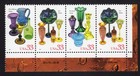 Scott #3328a (3325-28) American Glass Strip of 4 Stamps - MNH LR