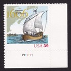 Scott #4073 Samuel de Champlain (French Explorer) Plate # Single Stamp - MNH LR