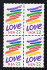 Scott #2143 Love Crayons Block of 4 Stamps - MNH