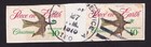 Scott #1552 Peace on Earth Dove Weather Vane Pair of Single Stamps used on paper