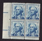 Scott #1283 George Washington Plate Block of 4 Stamps - MNH P#28352 LL