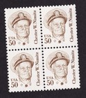 Scott #1869e Chester W. Nimitz Block of 4 Stamps - MNH