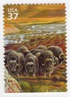 Scott #3802d Arctic Tundra (Nature Series) Musk Oxen Caribou Single Stamp - MNH