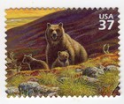 Scott #3802e Arctic Tundra (Nature Series) Grizzly Bears Single Stamp - MNH