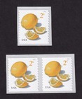 Scott #5256 Lemons Coil Pair & Single Stamps - MNH
