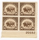 Scott #700 Bison Plate Block of 4 Stamps - MNH P#20552 LR