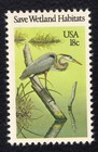Scott #1921 Great Blue Heron Save Wetland Habitats Single Stamp - MNH