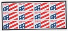 Scott #2475a Plastic Flag Pane Sheet Of 12 Stamps - MNH in mount
