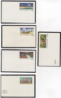 Scott #UX131-UX132-UX133-UX134-UX135 Stamped Postal Cards in mounts