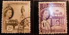 Stamp Europe Malta Set of 2, 1956-57 Queen Elizabeth sc256 & 258