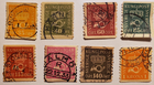 Stamp Europe Sweden 1920-34 set of 8 Crown and Post Horn