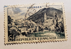 Stamp Europe France View of Lourdes 1954 sc#719 A241