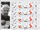 Scott #3202a (3198-02) Alexander Calder Full Sheet of 20 Stamps - MNH